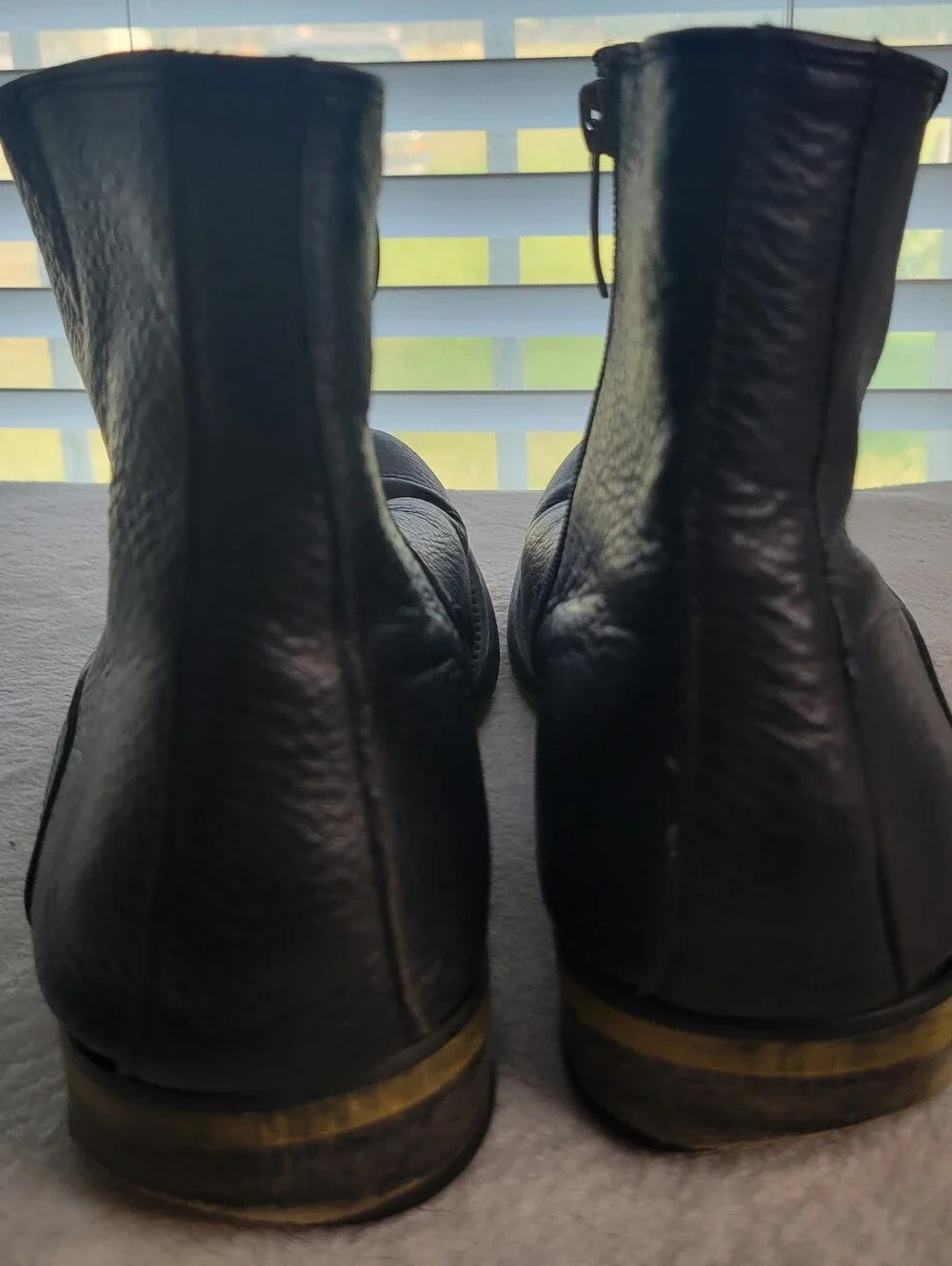 Kenneth Cole Reaction Black Leather Noble Men Chukka Ankle Boots Size 10 Nobel
